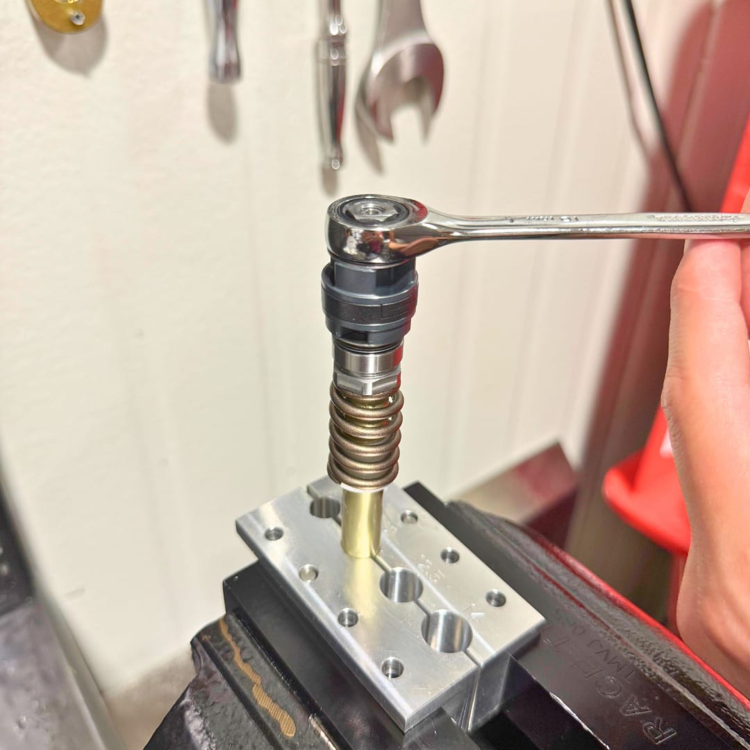 Filing the peen off the top of the TAP post